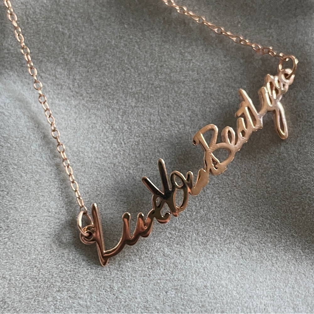 Maya J Oprah handwriting bracelet